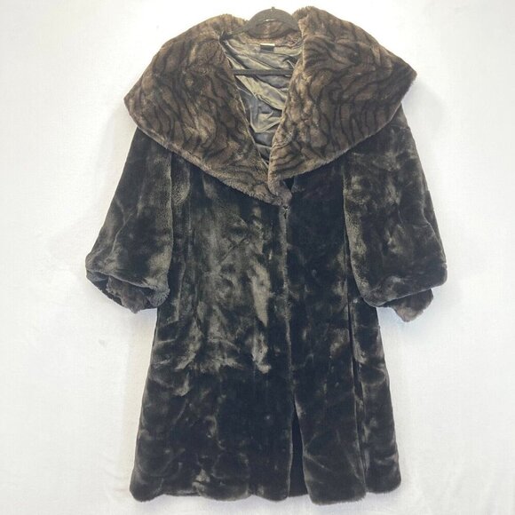 Vintage David Leinoff Fur Coat Womens Medium Luxurious Old Money Mobwife Furgery - Picture 1 of 16